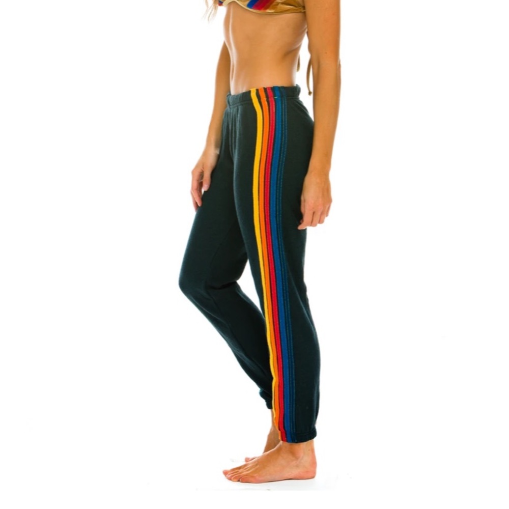 Aviator nation 5-stripe charcoal sweatpants
